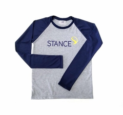 camiseta raglan m/l cinza - comprar online