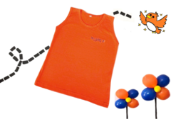 camiseta regata laranja