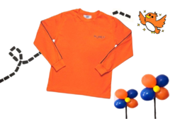camiseta m/l laranja