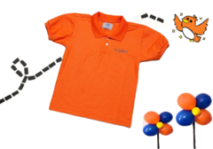 camisa polo tradicional laranja