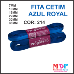 FITA CETIM SIMPLES CF009 38MM COR 214 AZUL ROYAL Peca 10 metros