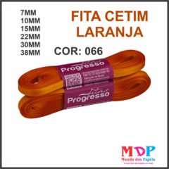 FITA CETIM SIMPLES CF005 22MM COR 066 LARANJA Peca 10 metros