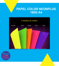 PAPEL COLOR NEONPLUS ROSA 180G A4 20 FLS