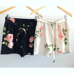 SHORT ROSAS FIBRANA LAZO BEIGE (SIN CAMBIO)