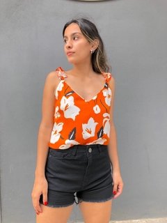 BLUSA ROSARIO BRETEL VOLADO NARANJA (SIN CAMBIO) en internet