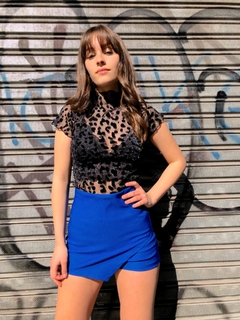 SKORT BENGALINA PICOS AZUL (SIN CAMBIO)