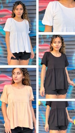 BLUSA MAE LINO FRUNCE MEDIO (SIN CAMBIO)