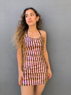 VESTIDO NIMA LENTEJUELAS MULTICOLOR