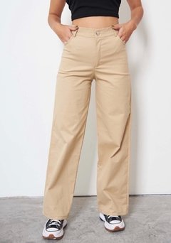 PANTALON MONACO GABARDINA BEIGE - tienda online