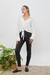 PANTALON GLORY REPTIL CUERINA NEGRO