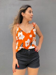 BLUSA ROSARIO BRETEL VOLADO NARANJA (SIN CAMBIO) - comprar online