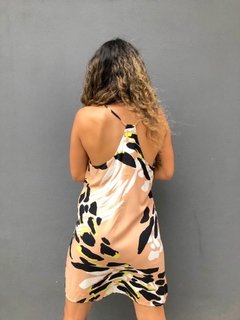 VESTIDO PRINT MAGDA BEIGE (SIN CAMBIO) - comprar online