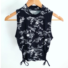 TOP POLERA MODAL FLORES ATAR - Vikita Store