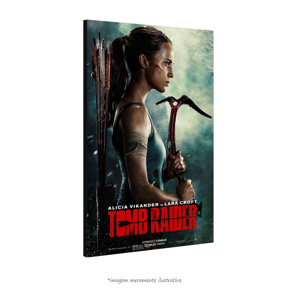 Quadro Pôster Filme Tomb Raider a Origem da Vida 60x90