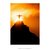 Poster Silhueta do Cristo Redentor - Por do Sol - QueroPosters.com