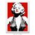 Poster Marilyn Monroe com fundo Vermelho - comprar online