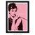 Poster Audrey Hepburn com Fundo Rosa