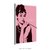 Poster Audrey Hepburn com Fundo Rosa na internet