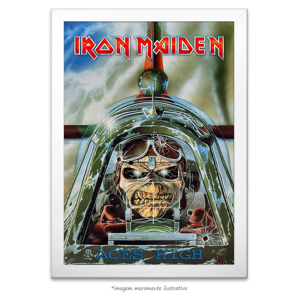 Poster Iron Maiden - Aces High 1985, no QueroPosters.com