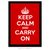Poster Keep Calm and Carry On - Red