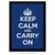 Poster Keep Calm and Carry On - Azul Escuro