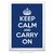 Poster Keep Calm and Carry On - Azul Escuro - comprar online