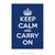 Poster Keep Calm and Carry On - Azul Escuro - QueroPosters.com