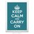 Poster Keep Calm and Carry On - Peacock - comprar online