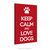 Poster Keep Calm and Love Dogs na internet