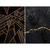 Quadro Decorativo Abstrato Geométrico e Tronco de Árvore Detalhe Dourado - Kit com 2 Quadros - comprar online