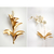 Quadro Decorativo Flores Detalhes Dourados vs02 - Kit com 2 Quadros - comprar online