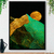 Quadro Arte Abstrata Azul escuro Verde textura de luz dourada brilhante -vs01