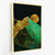 Imagem do Quadro Arte Abstrata Azul escuro Verde textura de luz dourada brilhante -vs01