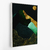 Quadro Arte Abstrata Azul escuro Verde textura de luz dourada brilhante -vs03 - loja online