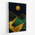 Quadro Arte Abstrata Azul escuro Verde textura de luz dourada brilhante -vs04 - loja online