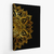 Quadro Mandala de luxo abstrato Dourado em fundo preto Lado Direito na internet