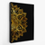 Quadro Mandala de luxo abstrato Dourado em fundo preto Lado Direito - QueroPosters.com