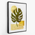 Quadro Arte abstrata de plantas ouro botânica fundo branco -vs01 - QueroPosters.com