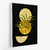 Quadro Arte abstrata de plantas ouro botânica fundo preto -vs02 - loja online