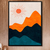 Quadro Paisagem abstratos Boho Chic Moderno montanhas lua e sol -vs02