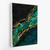 Quadro Abstrato Malaquita verde mármore preto com veias douradas - loja online