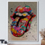 Quadro Língua dos Rolling Stones Grafite
