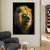 Quadro Decorativo Leão Colorido Amarelo