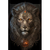 Quadro Decorativo Rosto de leão místico formas padrões magníficos bonitos - comprar online