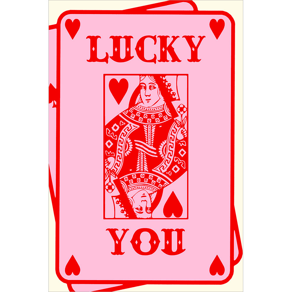 Quadro Decorativo Lucky You - Baralho De Copas