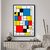 Quadro Pintura Abstrata Cubos Quadrados - Piet Mondrian