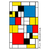Quadro Pintura Abstrata Cubos Quadrados - Piet Mondrian - comprar online