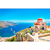 Quadro Igreja Remota Com Telhado Vermelho No Penhasco Grécia - comprar online