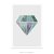 Poster Geométrico Triângulos Diamante - Arte de decoração para casa - loja online