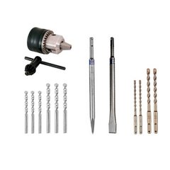 Kit 15 Pcs Brocas Concreto Sds Ponteira Talhadeira Mandril